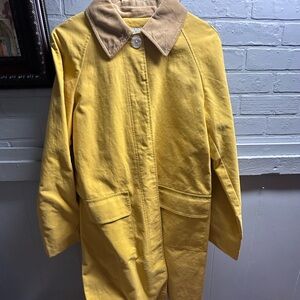 Yellow Women's Jacket with Tan Collar